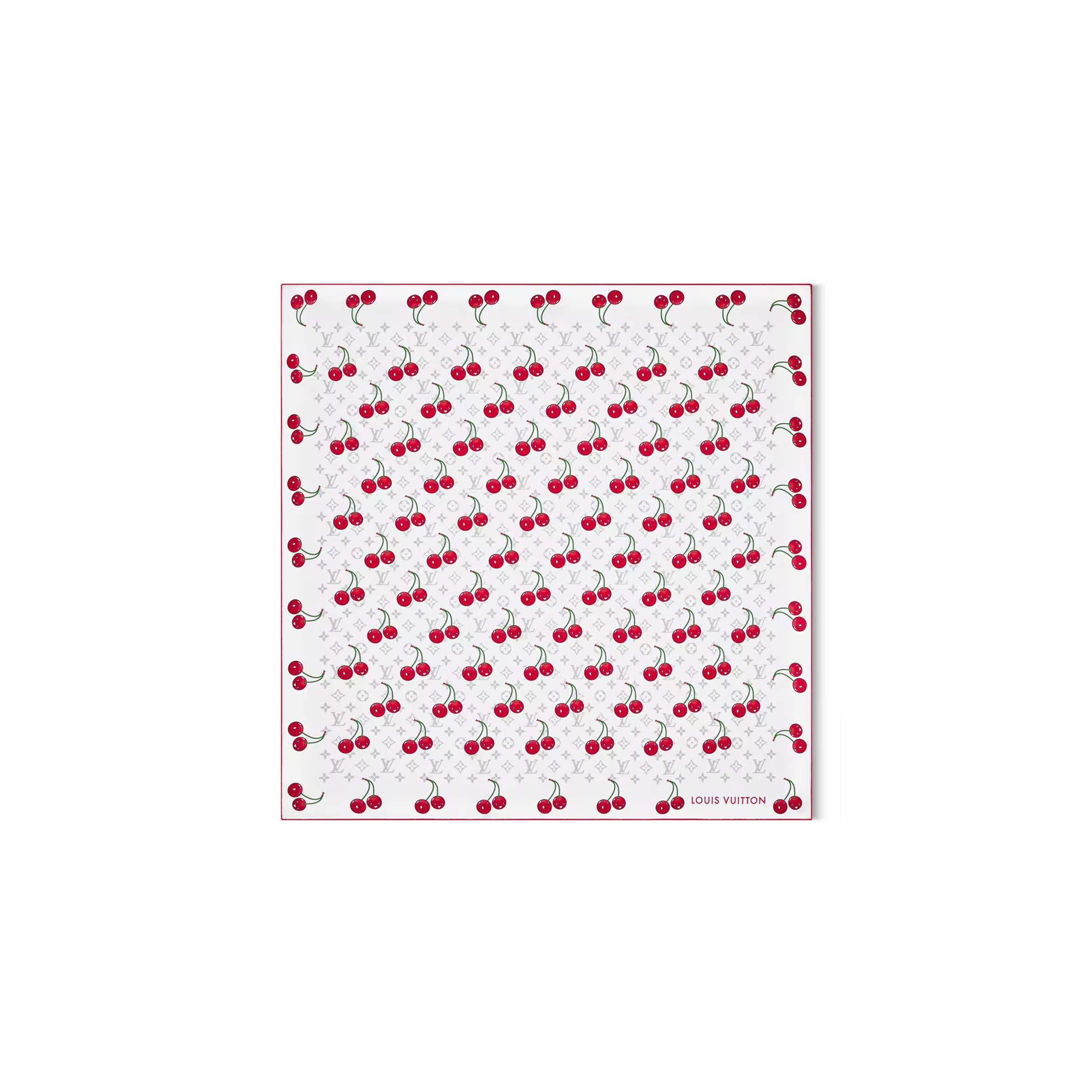 LOUIS VUITTON SCARF MURAKAMI LV X TM MONOGRAM CERISE SQUARE 90 M94966 (90*90cm)